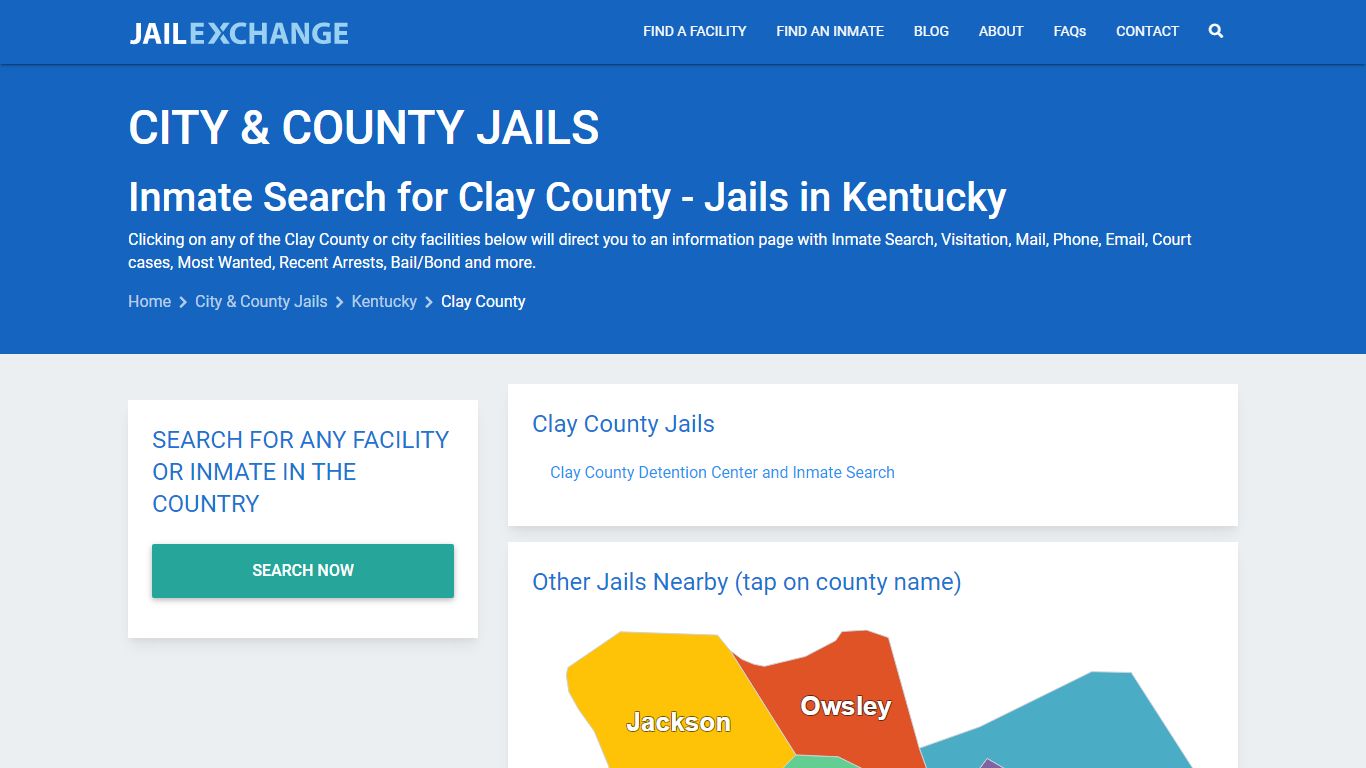 Inmate Search for Clay County | Jails in Kentucky - Jail Exchange